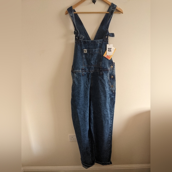 Bnwt Lucy and yak dungarees Easton midwash blue denim 10r - Picture 2 of 11
